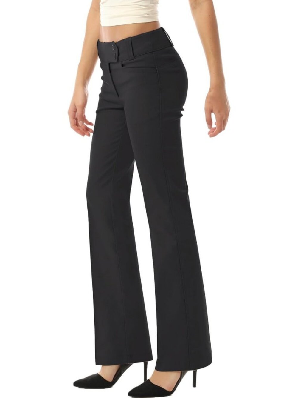 Women's Stretch Bootcut Dress Pants with Pockets - Perfect for Work & Casual